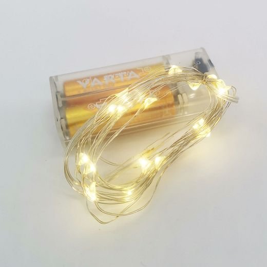 DKP0110 Dekoratívna reťaz LED na batérie, teplá farba, 2 metre